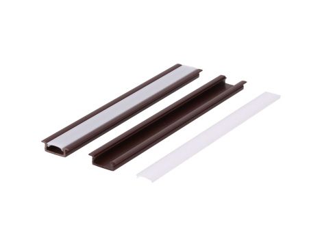 Profil led PCV Fuga Slim 16x7 3m brązowy ML