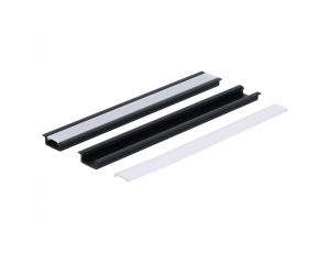 Profil led PCV Fuga Slim 16x7 3m czarny ML