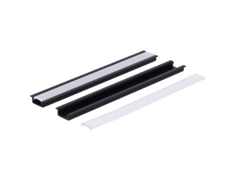 Profil led PCV Fuga Slim 16x7 3m czarny ML