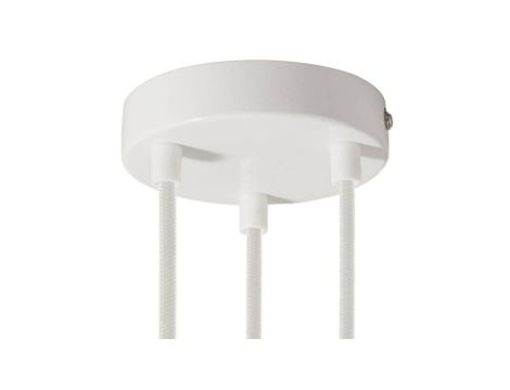 ROZETA DECO 3X METAL CYLINDER BIAŁA