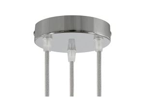 ROZETA DECO 3X METAL CYLINDER CHROM