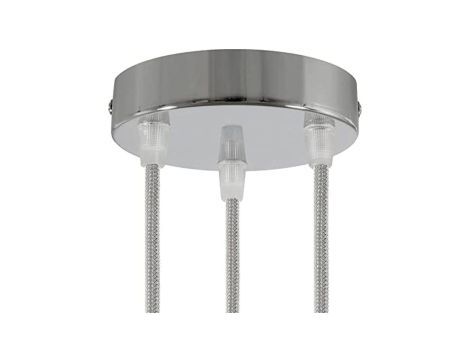 ROZETA DECO 3X METAL CYLINDER CHROM