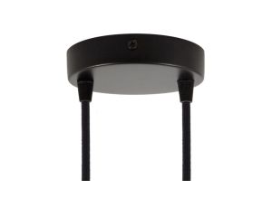 ROZETA DECO 2X METAL CYLINDER CZARNA