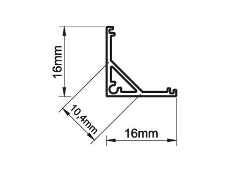 Profil led Corner Q 2m biały z osłoną mleczną ML