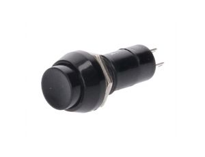 WŁĄCZNIK DO OBUDOWY OKRĄGŁY CZARNY (12mm )