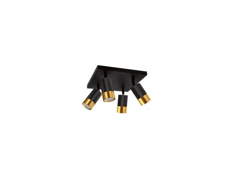 IDEUS SPOT PUZON 4XGU10 4D BLACK/GOLD