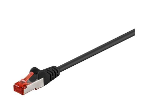 CAT 6 Kabel łączący, S/FTP (PiMF), czarny - Długość kabla 7.5 m