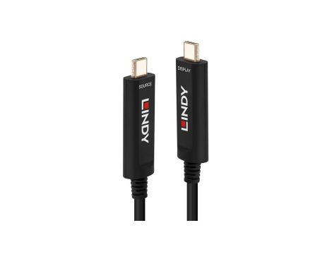 15-metrowy światłowodowy hybrydowy kabel USB typu C, tylko audio/wideo