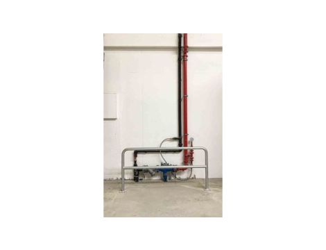 Bariera ochronna bezpieczeństwa Ø 40mm 1x2m szary