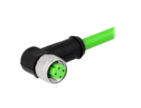 Złącze M12 żeńskie kątowe 7,5m 4-PIN 21349500405075