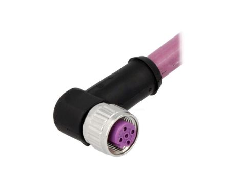 Złącze M12 żeńskie kątowe 7,5m 4-PIN 21349100487075