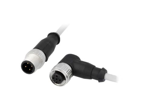 Złącze M12 męsko-żeńskie kątowe 1m 4-PIN 21348487484010