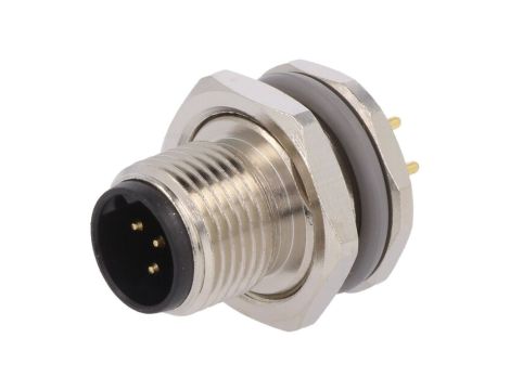 Złącze okrągłe M12 męskie proste montaż THT 5-PIN 60V T4140412051-000