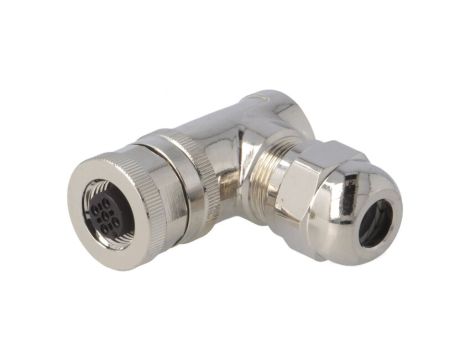 Złącze okrągłe M12 żeńskie kątowe ekranowane 3-PIN 250V PG7 T4112011031-000