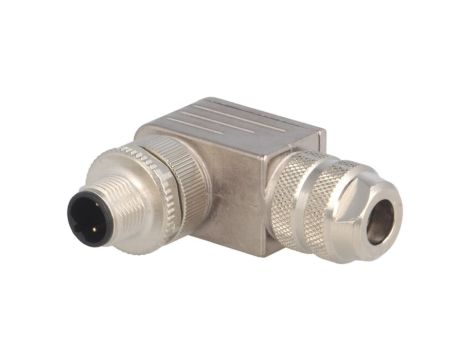 Złącze okrągłe M12 męskie kątowe ekranowane 2-PIN 7000-14015-0000000