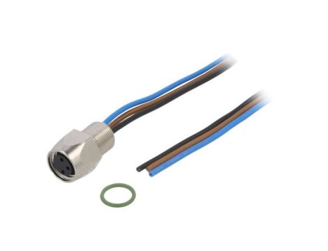 RKMF 3/0,5 M gniazdo proste M8, 3P z kablem 0,5m 11291 RKMF 3/0,5 M