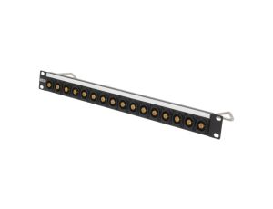 Łącznik patch panel BNC gniazdo z obu stron RACK 75 czarny CP30186