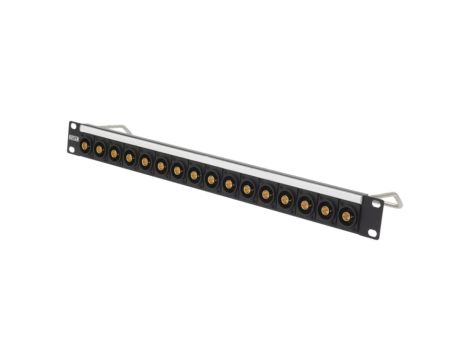 Łącznik patch panel BNC gniazdo z obu stron RACK 75 czarny CP30186