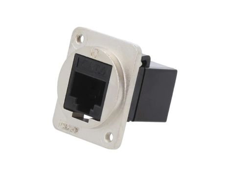 Łącznik FT RJ45 8p8c Kat 6 gniazdo z obu stron 19x24mm CP30222M3