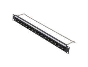 Łącznik patch panel BNC gniazdo z obu stron RACK 50 czarny CP30184