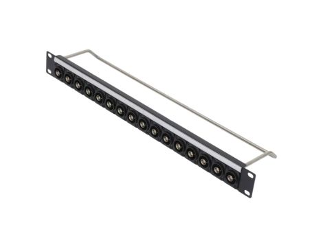 Łącznik patch panel BNC gniazdo z obu stron RACK 50 czarny CP30184