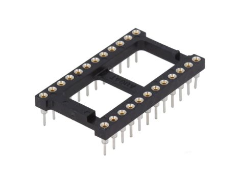Podstawka DIP 24-PIN Raster 2,54mm precyzyjna THT pozłacany flash 2-1571552-8