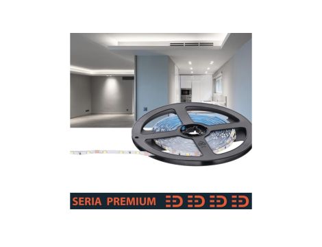 Taśma LED Premium slim 12V 60led/m SMD2835 5.2W/m 20000K IP20 500lm/m 4mm PL5Y 5m