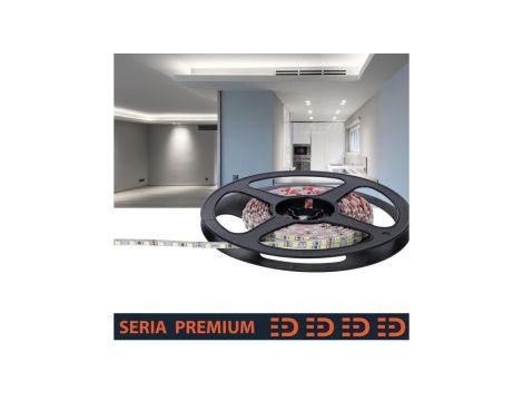 Taśma LED Premium slim 12V 120led/m SMD2835 10.4W/m 20000K IP20 1100lm/m 4mm PL5Y 5m