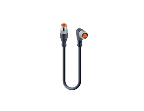 Kabel konfekcjonowany obustronnie zakończony złącza M12 3-PIN męskie proste żeńskie kątowe RST 3-RKWT/LED A 4-3-224/0,3 M