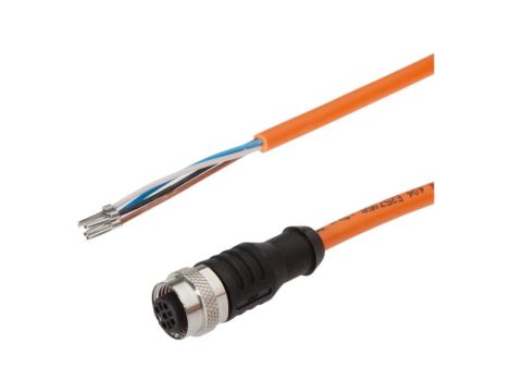 Kabel połączeniowy, 15 m, żeński M12 (gniazdo) 4-PINowy prosty, wolny koniec żyły, 4x0,34 mm, PUR VKAER325