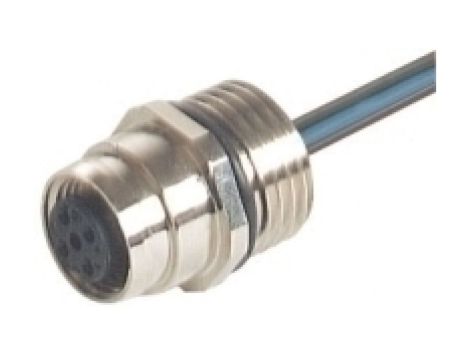 Złącze panelowe M12 żeńskie 4-PINowe A-kodowanie 230VAC/DC 4 A EF12M4A FIX