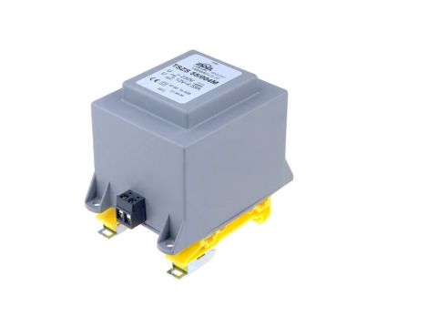 Transformator zalewany 60VA, 230VAC, 12V, 5A na szynę DIN IP00 TSZS 60/004M