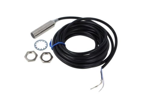 Czujnik indukcyjny, PNP/NO, zabudowany, 200mA, 10...30VDC, przewody, M18, 0...8mm, IP67 E2E-X8B1TL18 5M