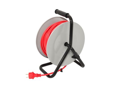 AWTOOLS PRZEDŁUŻACZ BĘBEN METAL PROFI PRO 25m 3x2,5mm CZERWONY 16A / 3680W / IP44 - 2