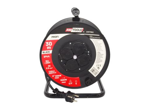 AWTOOLS PRZEDŁUŻACZ BĘBEN PLASTIK PROFI 30m 3x2,5mm 16A / 3680W / IP44 - 5