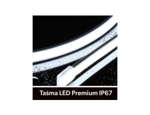Taśma LED Premium 24V 320led/m COB 10W/m 6500K IP67 700lm/m 10mm CRI90 3Y 50m