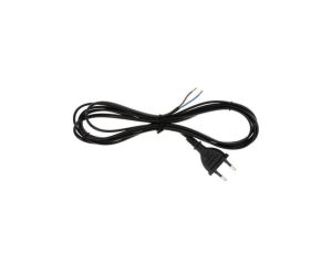 Przewód zasilający SPZ OMYp 2x0,75mm2 z wtyczką płaską 2P 2,5A czarny /5m/