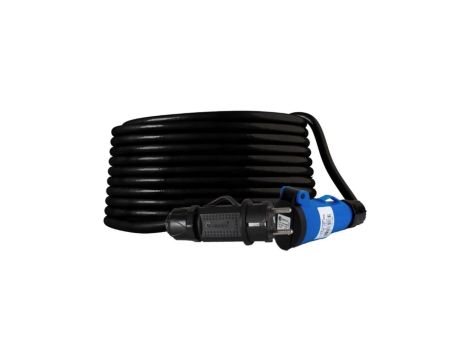 Przedłużacz elektryczny Kabel zasilający gumowy OnPD 3x1,5mm2 (wtyk/gniazdo z klapką) TP Electric 16A IP44 czarny /15m/