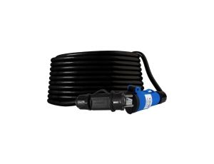 Przedłużacz elektryczny Kabel zasilający gumowy OnPD 3x1,5mm2 (wtyk/gniazdo z klapką) TP Electric 16A IP44 czarny /5m/