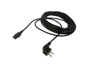 Kabel zasilający H03VV-H CEE 7/7 (E/F) wtyk kątowy, IEC C13 żeński, 10A, 0,25kV, 10m, PVC, AK-PC-08C