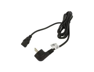 Kabel zasilający H03VV-H CEE 7/7 (E/F) wtyk kątowy, IEC C13 żeński, 10A, 0,25kV, 3m, PVC, AK-PC-06C