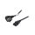 Kabel zasilający H05VV-F CEE 7/7 (E/F) wtyk kątowy, IEC C13 żeński, 10A, 0,25kV, 1,5m, PVC, AK-PC-01C