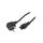 Kabel zasilający H03VV-F CEE 7/7 (E/F) wtyk kątowy, IEC C5 żeński, 2,5A, 0,25kV, 1,5m, PVC, AK-NB-01C