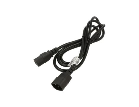 Kabel zasilający H03VV-H IEC C13 żeński, IEC C14 męski, 10A, 0,25kV, 1,8m, PVC, AK-PC-03C