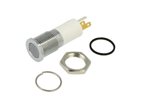 Kontrolka LED, płaska, 24V DC, IP67, do lutowania, konektory, Q14F1CZZRYG24E