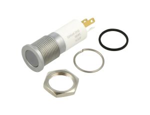 Kontrolka LED, płaska, 24V DC, IP67, do lutowania, konektory, Q14F1GZZRYG24E