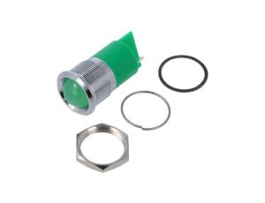 Kontrolka LED, wypukła, 40mA, 12V DC, IP67, do lutowania, konektory, Q22P1CXXG12E