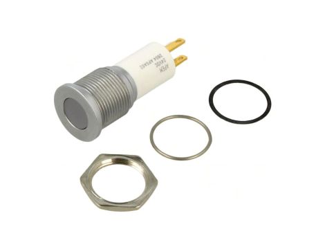 Kontrolka LED, płaska, 24V DC, IP67, do lutowania, konektory, Q16F1GZZRYG24E