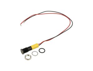 Kontrolka LED, płaska, 20mA, 24V DC, IP67, przewody, Q8F3BXXY24E