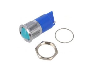Kontrolka LED, wypukła, 40mA, 24V DC, IP67, do lutowania, konektory, Q22P1CXXB24E